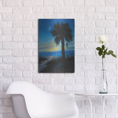  'Palmetto Dusk' by Campbell Frost Metal Wall Art, 16" x 24"