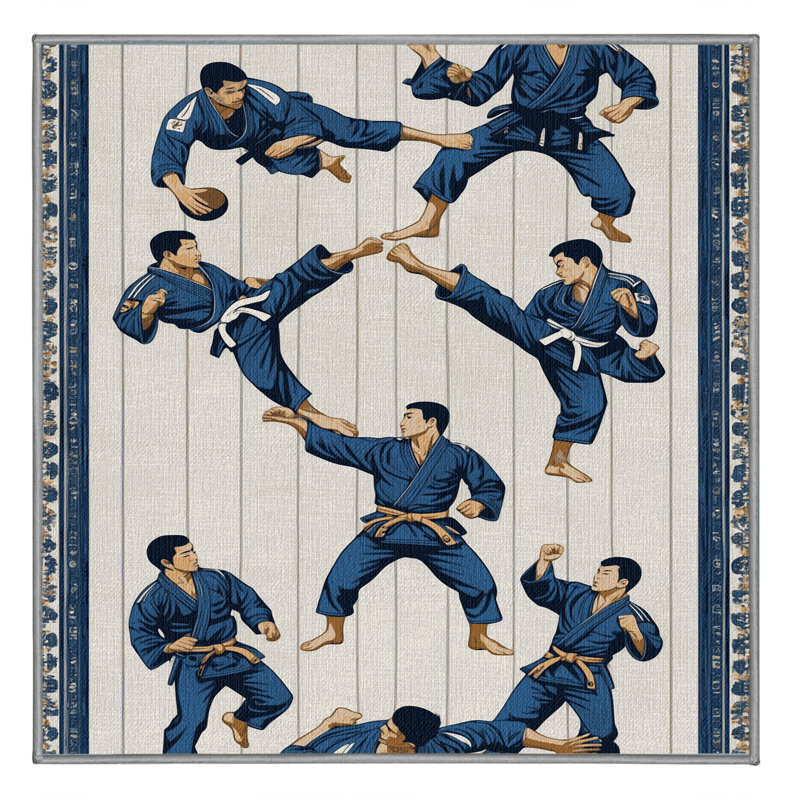 Tapis lavable de sport Judo, Carré 4 pi