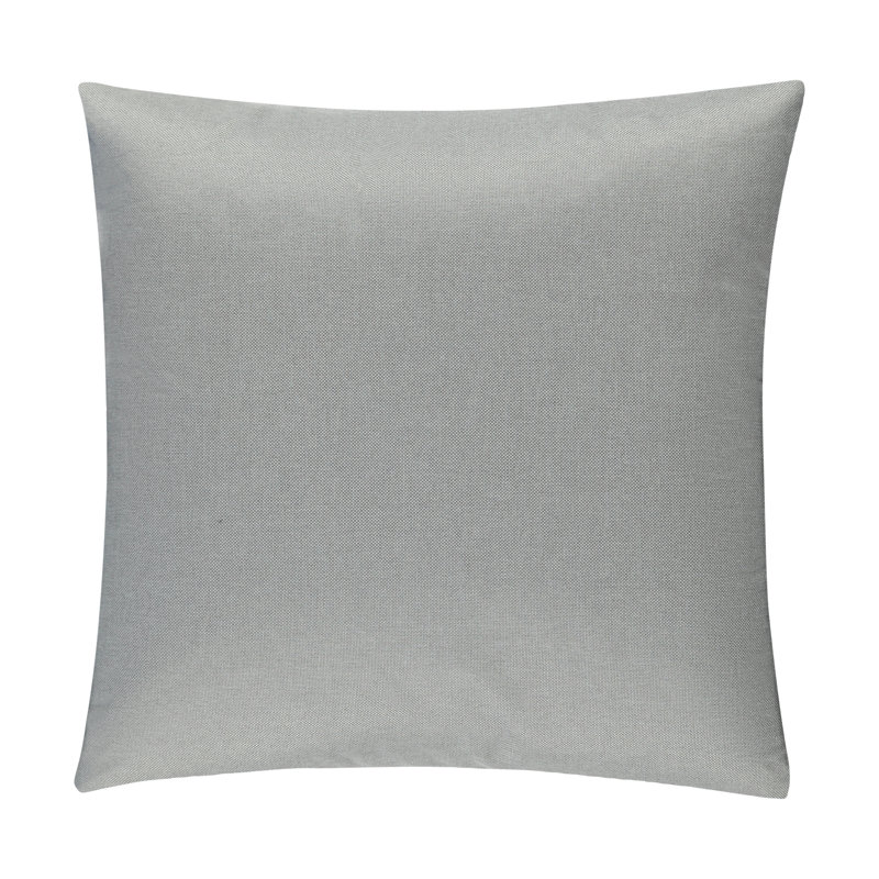 Housse de coussin carré S&G Slubb, Argent, 18" x 18"