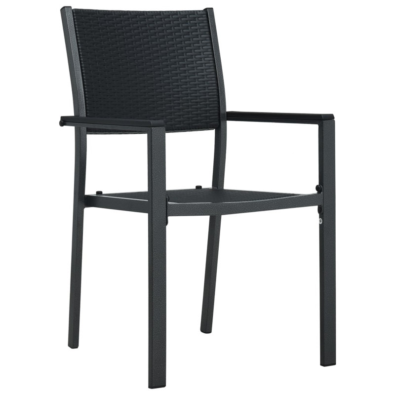 Chaise de patio Malerie, 2, Noir