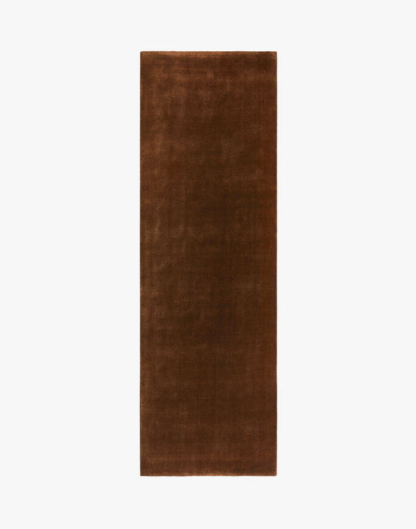 Runner Wool Hand Knotted 60cm X 180cm Area Rug, Brown
