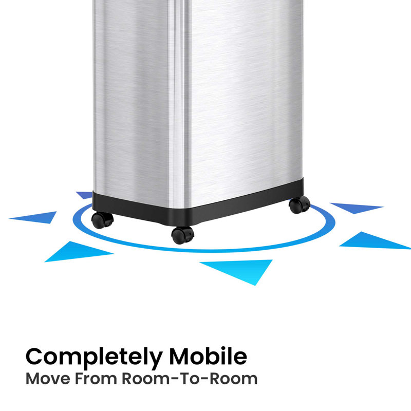 Swing Top Trash Can, 42.5" H x 17" W x 11" D, 24