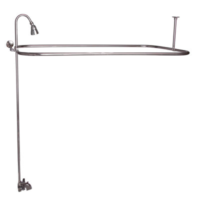 2 Handle Bathroom Clawfoot Tub Faucet with Diverter