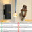 Modern Outdoor Wall Light Fixture – Dusk to Dawn Sensor Sconce, Black Square Design (2-Pack)