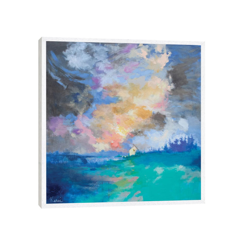 Be Home By Morning by Kerri Blackman - Painting on Canvas, White Framed, 45.72cm H x 45.72cm W x 3.81cm D