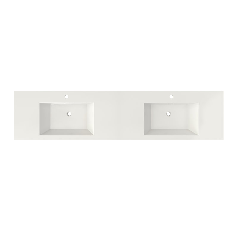 Lavabo de salle de bain mural double 83,4 po SMC