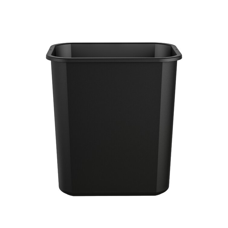 Suncast Commercial Square Metal Trash Can With 2 Way Lid 30 Gallon