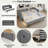 Cozy Daybed With Trundle, Usb Port And Adorable Wave Shaped-1585200887