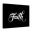 Faith Cursive White - Wrapped Canvas Print-2001667422