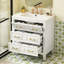 Ensemble de meuble-lavabo simple 30 po avec 3 tiroirs, meuble-lavabo autoportant avec cadre en bois massif 30 po, blanc-189026330