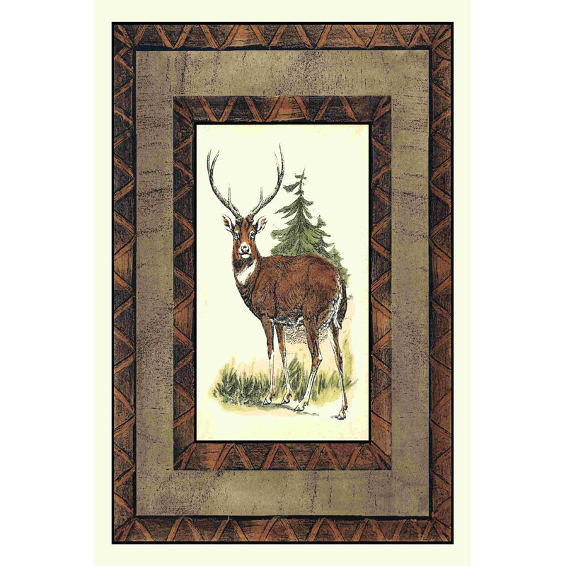 Cerf rustique, H 12 po x l 8 po