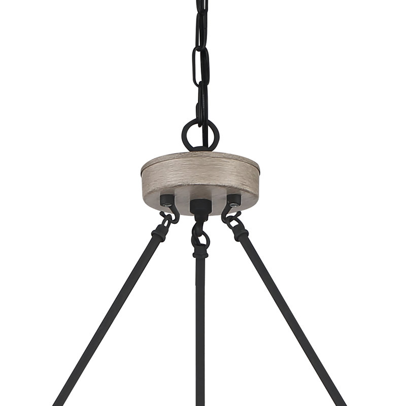 Philadelphia 12 - Light Dimmable Wagon Wheel Foyer Chandelier with Hand Blown Glass Accents, Driftwood/Aged Zinc