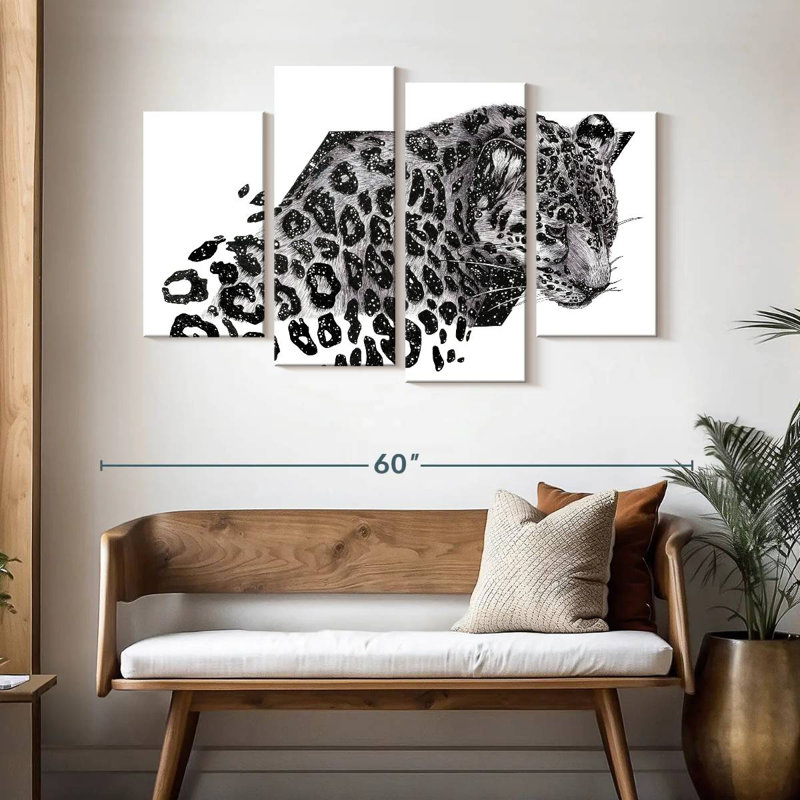 Brampt Cosmic Leopard, 32" H x 52" W