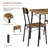 Whipton 4 - Person Dining Set, 5-Piece Rustic Brown Dining Table Set for 4, Industrial Kitchen Table and Chairs Set with Metal Frame, Space-Saving Dining Room Furniture (Set of 5)-1796138686