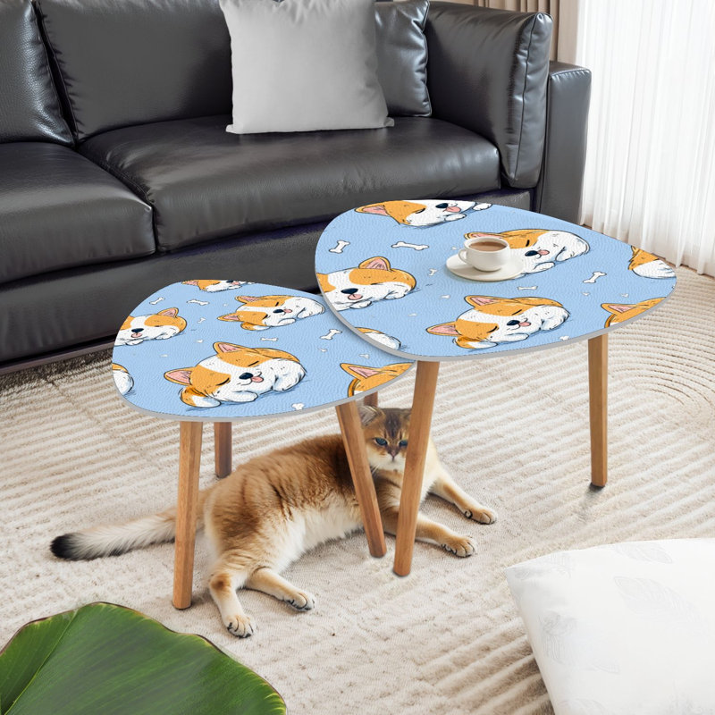 Ensemble de 2 tables basses gigognes Triangle Nesting