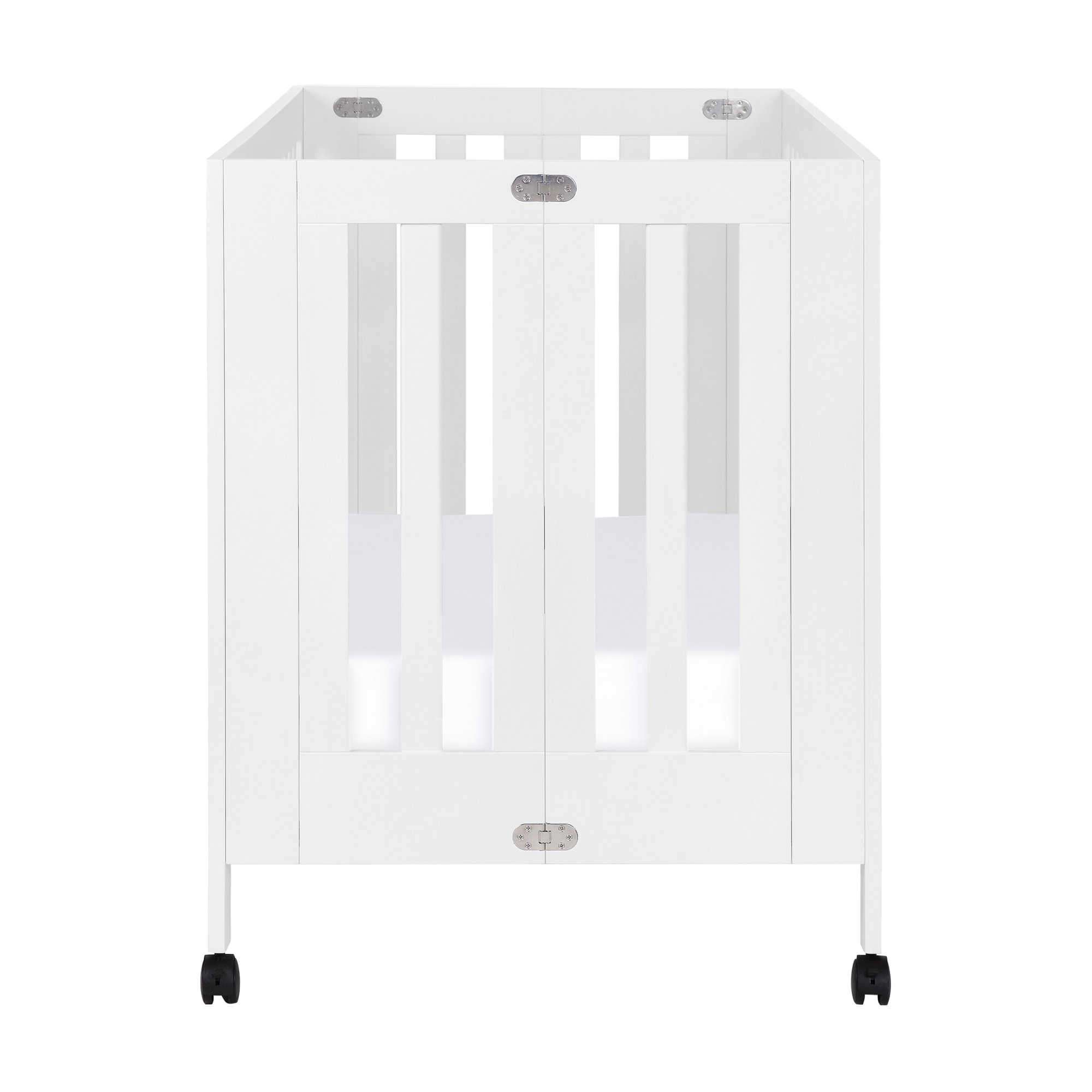 Maki 2-in-1 Convertible Portable Crib, White