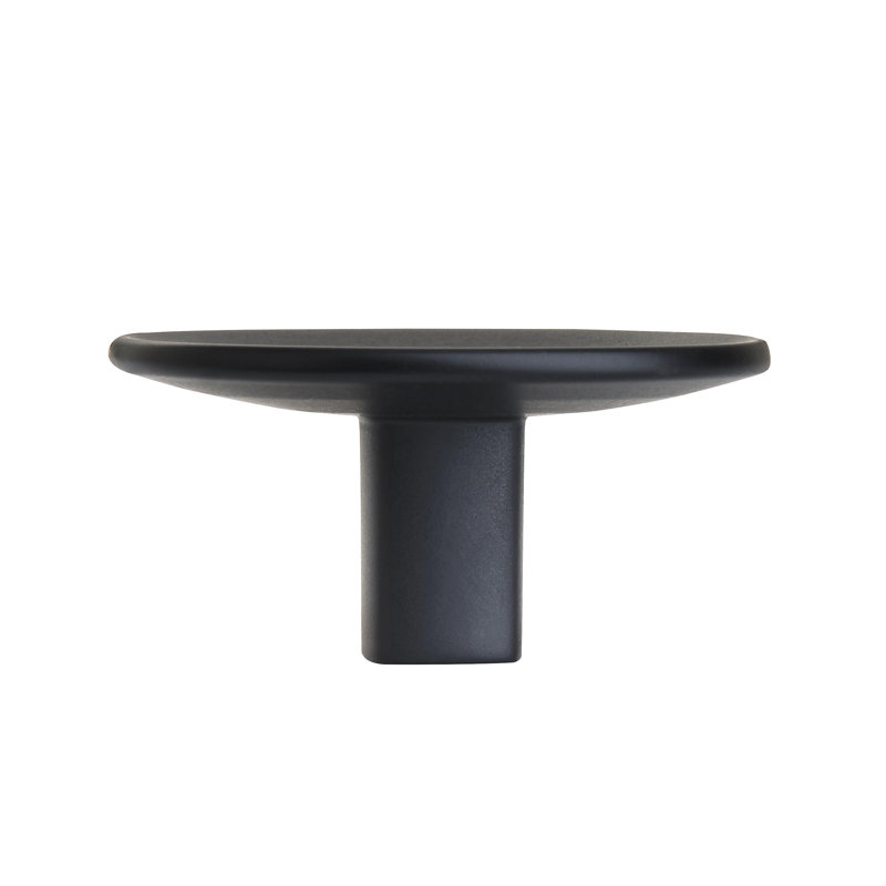 Oversized Concentric 1 9/16" Diameter Round Knob, Mattle Black