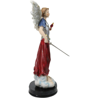 Archangel Saint Zadquiel Holding Dagger Figurine With Base 12" Angel Of Mercy