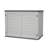 Horizontal Storage Shed Weather Resistance, Large Outdoor Storage Cabinet Lockable, Thick HDPE Plastic Storage Unit For Backyards, Patio, Garden(28 Cu.Ft/Ivory ) White