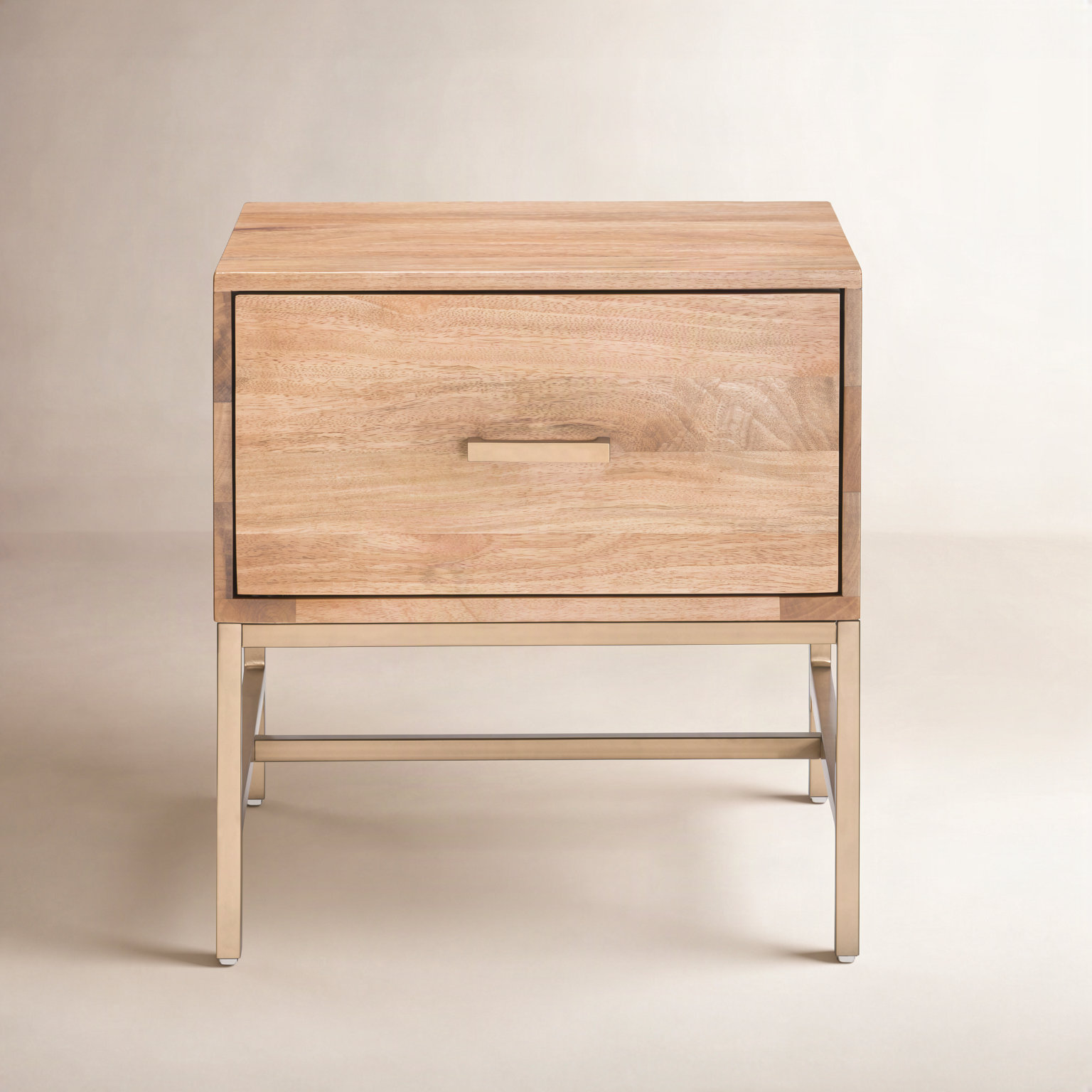 1-Drawer Mango Nightstand, Natural