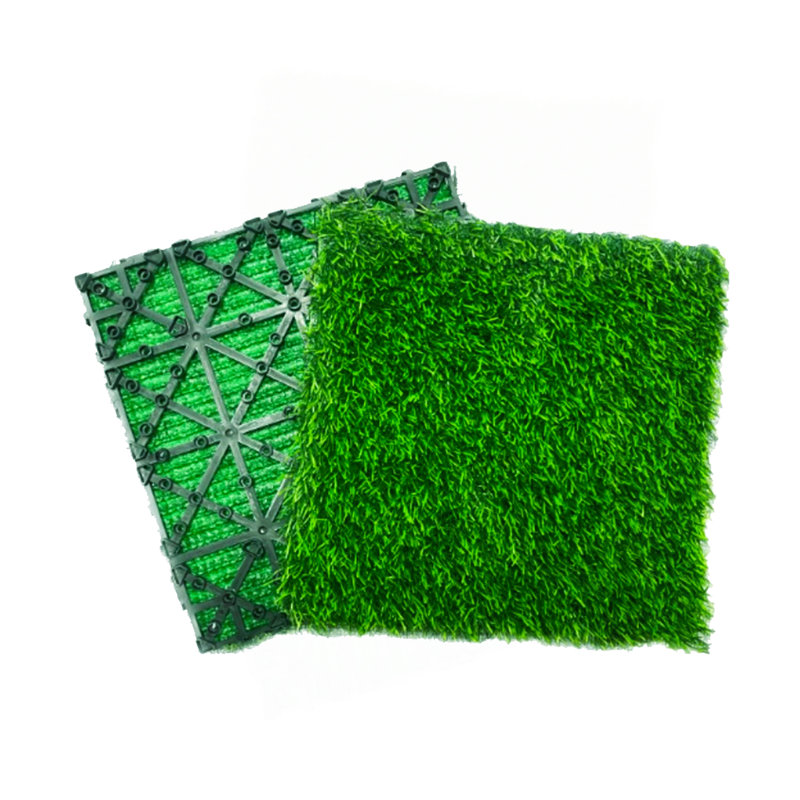 Carrelage de gazon artificiel emboîtable 35 pièces, Vert gazon