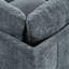 Canapé modulaire gris foncé 115,5 po avec revêtement en polyester durable
