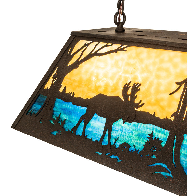 Luminaire suspendu géométrique Old Forge, 6, Torréfaction foncée