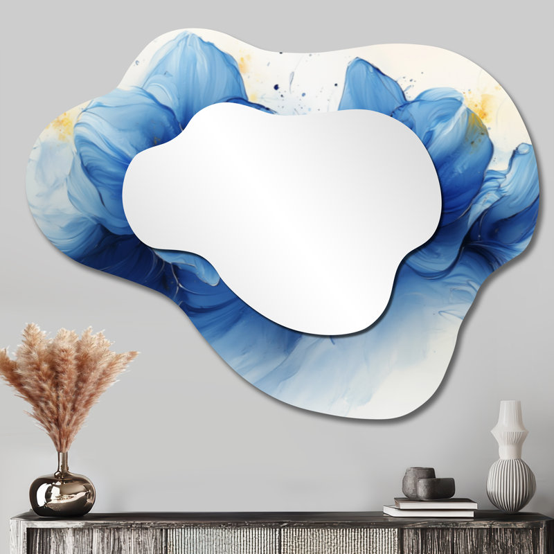 Blanc sur velours bleu jonquilles Bloom I, 27 po x 35 po