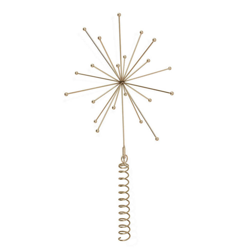 Christmas 9.45'' Metal Christmas Tree Topper, Brass