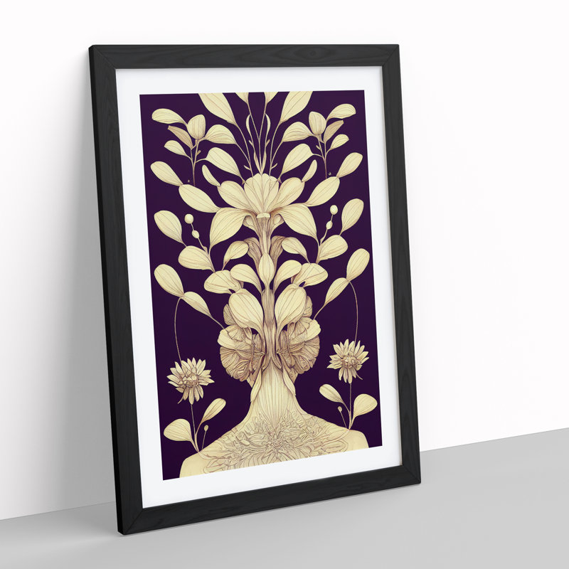 The Animated Flowers - Wall Art, Black Framed Paper, Black Framed, 64cm H x 46cm W x 2cm D