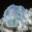 Purple and Blue Fluorite on Quartz from De'an Mine, Wushan, Jiangxi Province, China