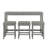 Bar Table, Dining Table, Sofa Table With Power Outlet, 3 Upholstered Stools, 4 Piece Bar Table And Chair Set-537166388-537166391