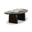 Table basse noire en bois massif
