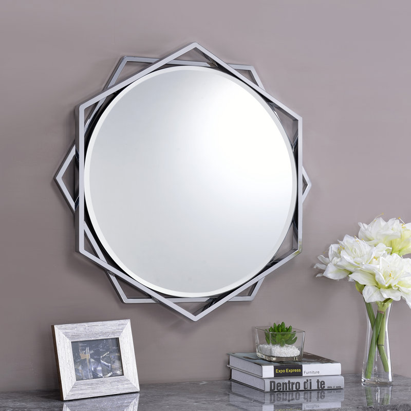 Rodrick Metal Flat Mirror, Chrome