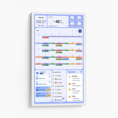 32 Inch 4k Uhd Digital Calendar Wall Touch Screen Syncs All Android Tablet Apps To Do List Notepad Electronic Wall Smart Calendar For Family Chore Chart For Kids Adults Meal Planner Wall Mount White