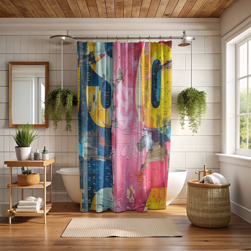 Bold Mash - Premium Shower Curtain, 74"H x 71"W