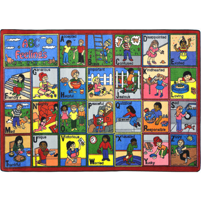 Educational ABC Feelings by Joy Carpets Area Rug