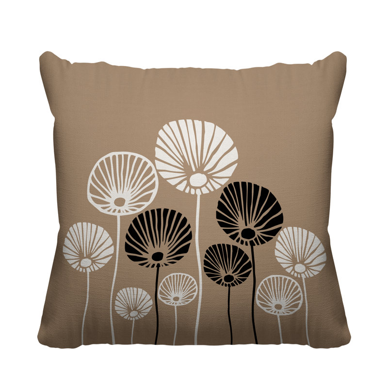 Coussin décoratif intérieur / extérieur Huber, L 17 po x H 17 po, Beige