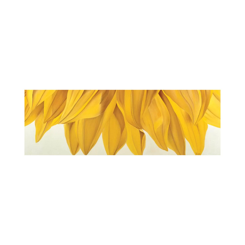 Sunny Yellow by Yvonne Poelstra-Holzhaus - Wrapped Canvas Panoramic Painting, 30.48 cm H x 91.44 cm W x 1.91 cm D