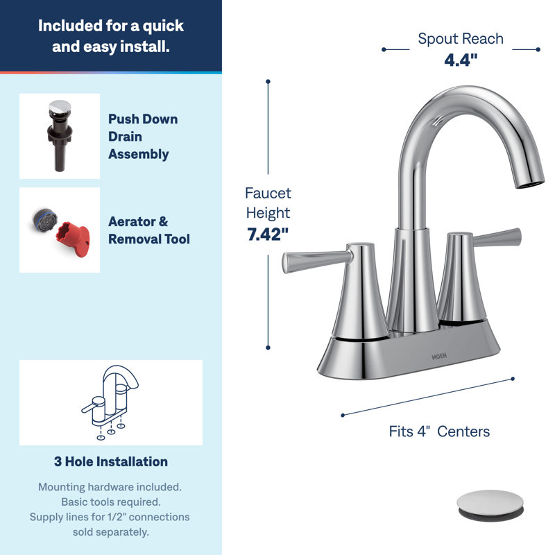 Ronan Two-Handle 4" Centerset Lavatory Faucet