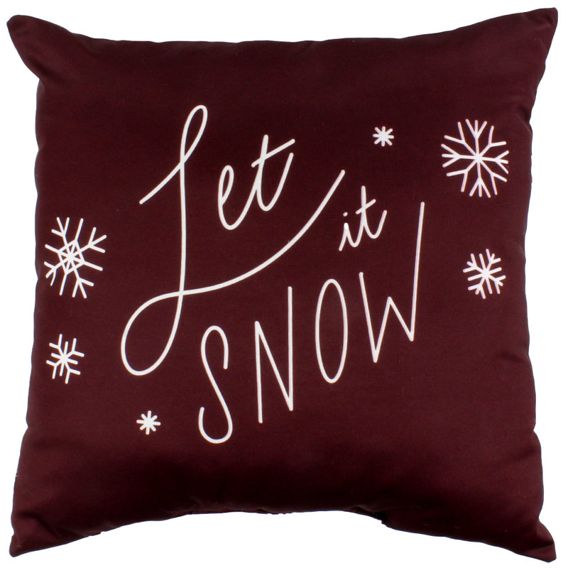  Housse de coussin carré Let It Snow