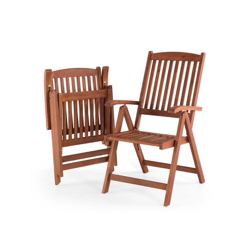 Meith Folding Patio Dining Dining Chair with Cushion