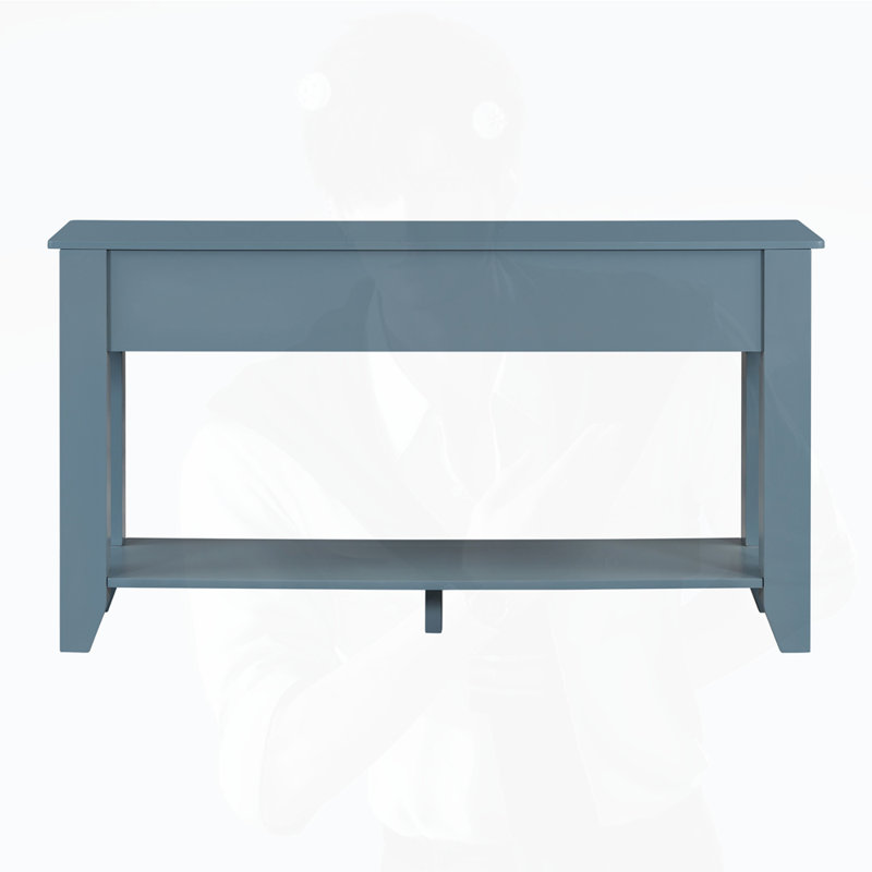 55.4" Modern Entryway Console Table with Drawers, Blue