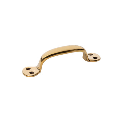 Unlacquered Brass "Emile" 4-3/4in. Drawer Pull