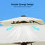 Parasol en porte-à-faux rectangulaire 108 po x 144 po avec base en terre, crème 108 po x 144 po-242790644