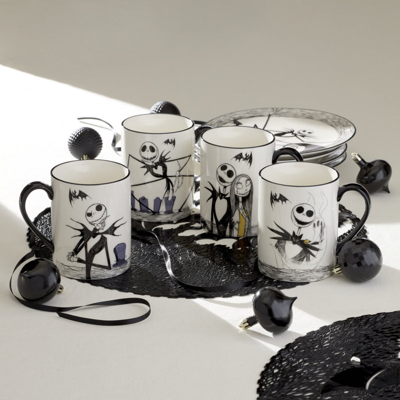Nightmare Before Christmas Mugs, Set of 4