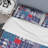 Blue and Red Patchwork - Abstract Duvet Cover Set - Microfiber Polyester-894801171