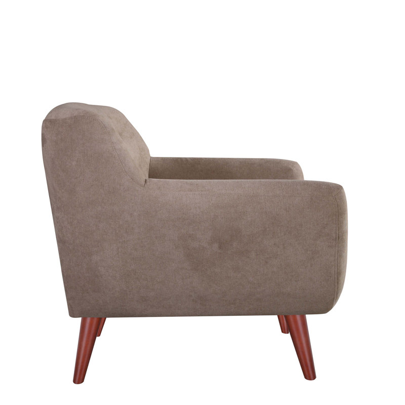 Chaise BRENNA, Mélange de polyester brun clair