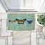  Tapis de porte rembourré à séchage rapide antidérapant Three Butterflies Over Teal 18 po x 30 po