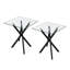 Table de bout carrée en verre transparent 17,72 po-89752719-133323150